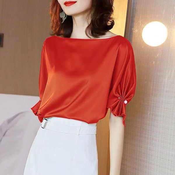 women's polos fashionable and foreign style one line collar leaky collarbone short sleeve summer 2021 korean version, White
women's polos fashionable and foreign style one line collar leaky collarbone short sleeve summer 2021 korean version, White