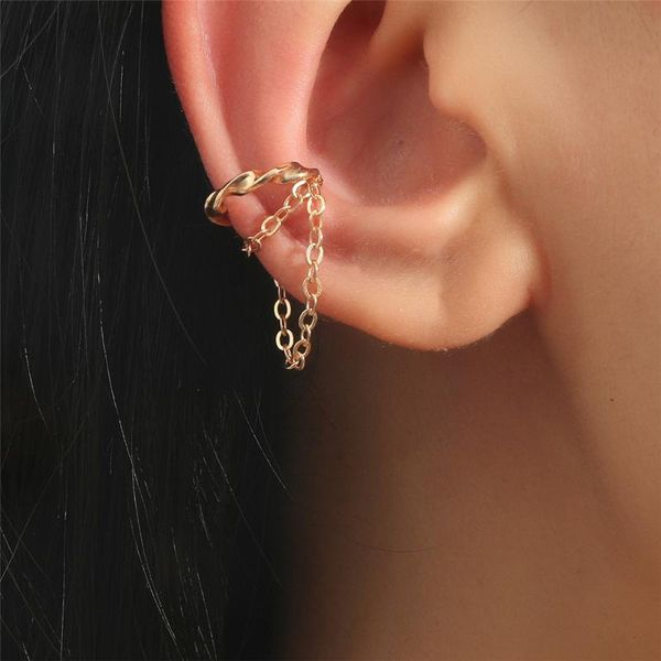 hoop & huggie rock vintage chain tassel clip earrings for women fake piercing earbone ear cuff punk simple fashion jewelry gifts, Golden;silver
hoop & huggie rock vintage chain tassel clip earrings for women fake piercing earbone ear cuff punk simple fashion jewelry gifts, Golden;silver