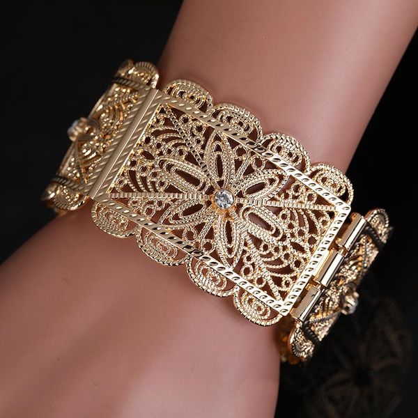 bangle algerian women cuff bracelets jewelry golden bohemia ethnic wedding engaged bijoux hollow flower armlet, Black
bangle algerian women cuff bracelets jewelry golden bohemia ethnic wedding engaged bijoux hollow flower armlet, Black