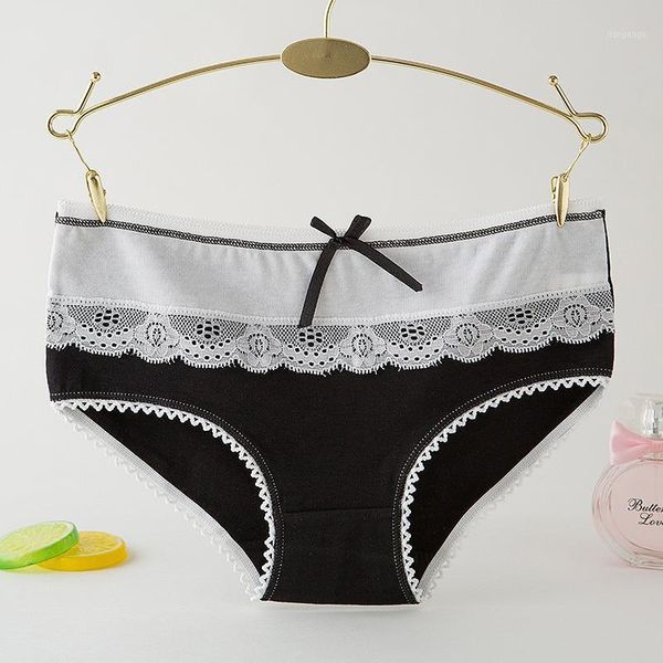 women panties simple low waist lace briefs bow cotton breathable underwear women's, Black;pink
women panties simple low waist lace briefs bow cotton breathable underwear women's, Black;pink