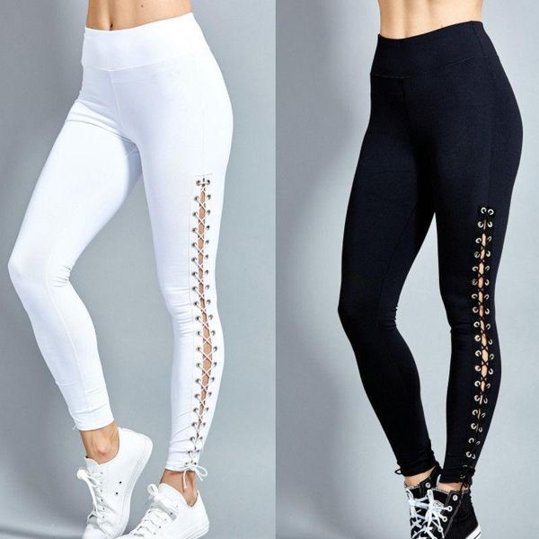 women's pants & capris 2021 women high waist lace up leggings solid pencil slim full lenghth bandage, Black;white
women's pants & capris 2021 women high waist lace up leggings solid pencil slim full lenghth bandage, Black;white