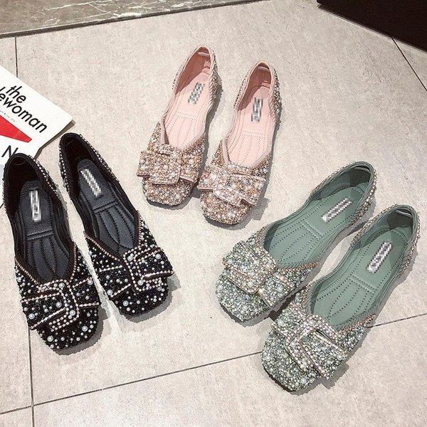 sandals korea fashion solid color luxury rhinestone inlay ladies summer soft comfortable flat peas shoes, Black
sandals korea fashion solid color luxury rhinestone inlay ladies summer soft comfortable flat peas shoes, Black