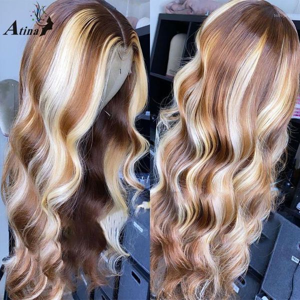 ombre highlight 613 colored wavy human hair wig pre plucked bleack knots remy lace frontal wigs for black women hd transparent1, Black;brown
ombre highlight 613 colored wavy human hair wig pre plucked bleack knots remy lace frontal wigs for black women hd transparent1, Black;brown