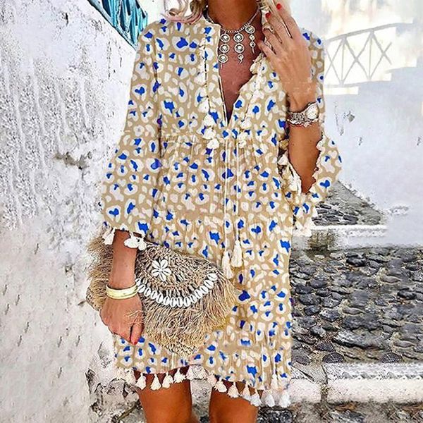 casual dresses elegant deep v-neck midi dress women boho style print tassle long sleeve loose summer beach vestidos verano, Black;gray
casual dresses elegant deep v-neck midi dress women boho style print tassle long sleeve loose summer beach vestidos verano, Black;gray