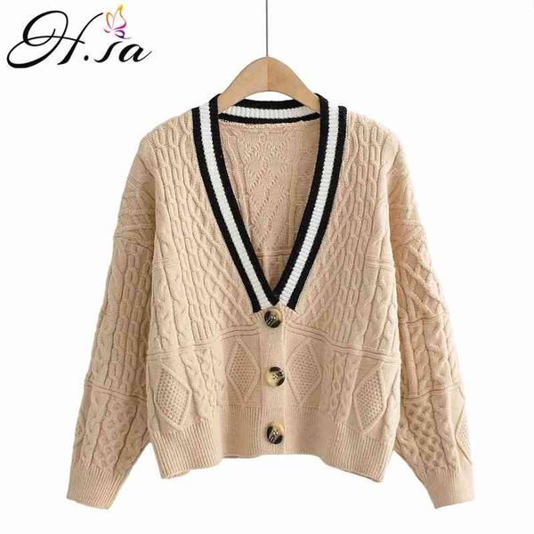 h.sa short crop for women v neck casual jackets button up knit cardigans outwear sweaters cashmere knitcoat 210417, White;black
h.sa short crop for women v neck casual jackets button up knit cardigans outwear sweaters cashmere knitcoat 210417, White;black