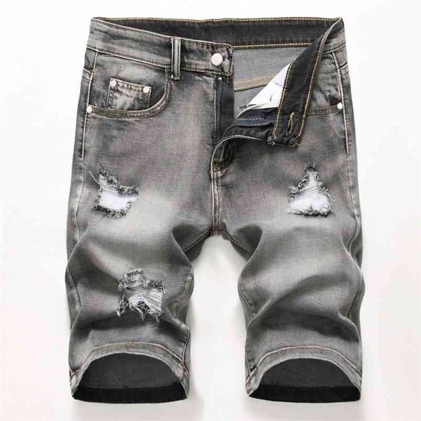men's denim shorts torn summer breeches hole distressed bermuda male stretch knee length vintage short jeans shorts men 210330, White;black
men's denim shorts torn summer breeches hole distressed bermuda male stretch knee length vintage short jeans shorts men 210330, White;black
