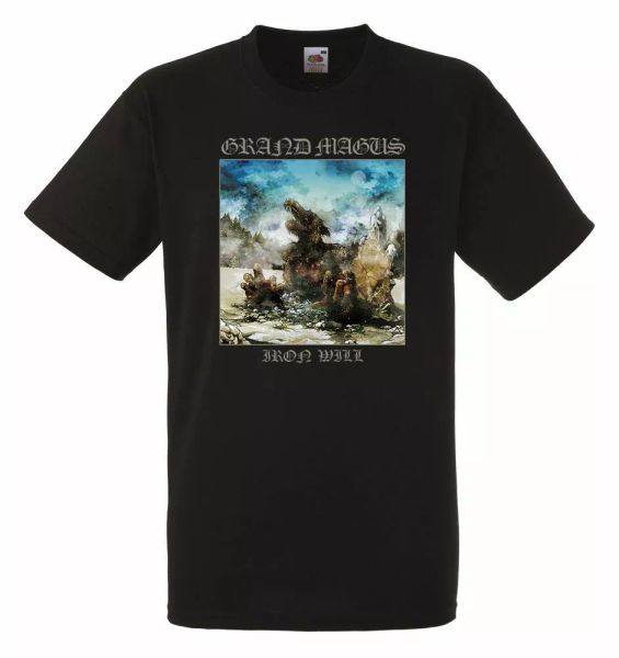 grand magus iron will black mens t-shirt men rock band tee shirt, White;black
grand magus iron will black mens t-shirt men rock band tee shirt, White;black