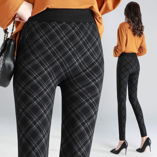 women's leggings 2021 women spring summer print plaid female slim pencil pants ladies elastic waist skinny stretch trousers e395, Black
women's leggings 2021 women spring summer print plaid female slim pencil pants ladies elastic waist skinny stretch trousers e395, Black