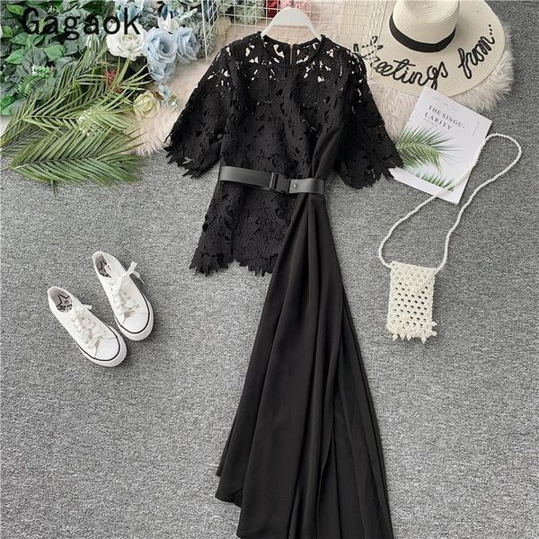 women's blouses & shirts gagaok women high street patchwork lace shirt 2021 summer o-neck sashes short chiffon hollow out chic wild an, White
women's blouses & shirts gagaok women high street patchwork lace shirt 2021 summer o-neck sashes short chiffon hollow out chic wild an, White
