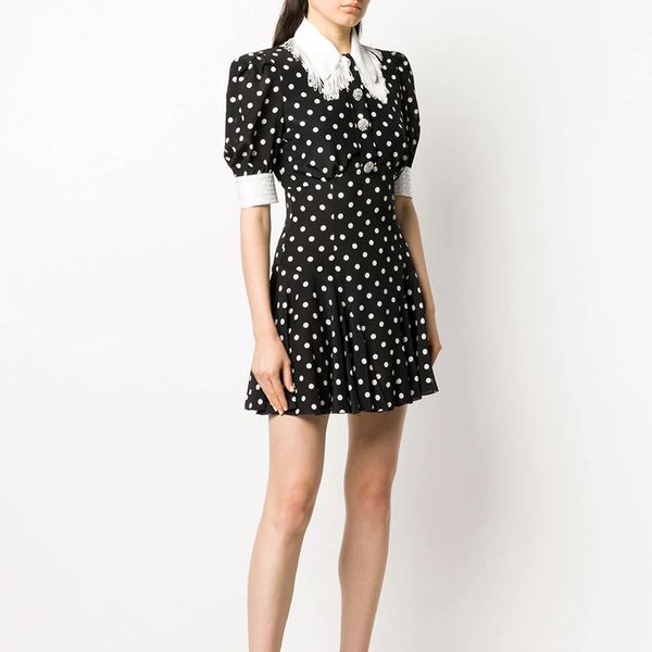 dress retro dot lane short sleeve beads elegant slimblack temperament dressed women wear quality, Black;gray
dress retro dot lane short sleeve beads elegant slimblack temperament dressed women wear quality, Black;gray