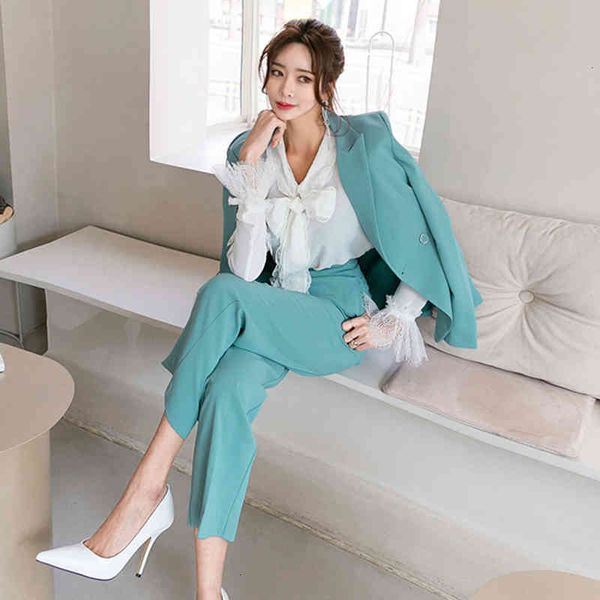 women's suits & blazers blazers office ladies double-breasted blazer elegant women pant slim jacket loose pants set female work 41r7, White;black
women's suits & blazers blazers office ladies double-breasted blazer elegant women pant slim jacket loose pants set female work 41r7, White;black