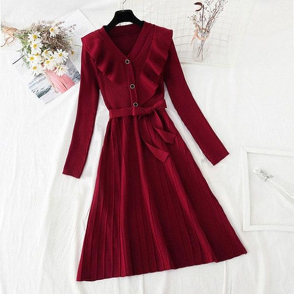 casual dresses knitting red ribbed long sleeve pullover striped midi vestidos a line women v-neck maxi robe mujer black female clothing, Black;gray
casual dresses knitting red ribbed long sleeve pullover striped midi vestidos a line women v-neck maxi robe mujer black female clothing, Black;gray