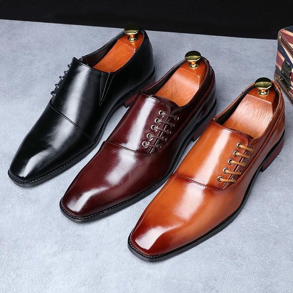 dress shoes 2021 men leather style formal wedding red wine british business office lace-up loafers, Black
dress shoes 2021 men leather style formal wedding red wine british business office lace-up loafers, Black