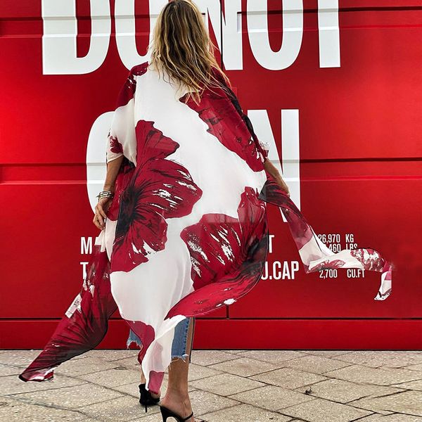 boho red floral chiffon bikini cover-ups plus size beach wear kimono dress women summer swimsuit cover up a882 210420, White;black
boho red floral chiffon bikini cover-ups plus size beach wear kimono dress women summer swimsuit cover up a882 210420, White;black