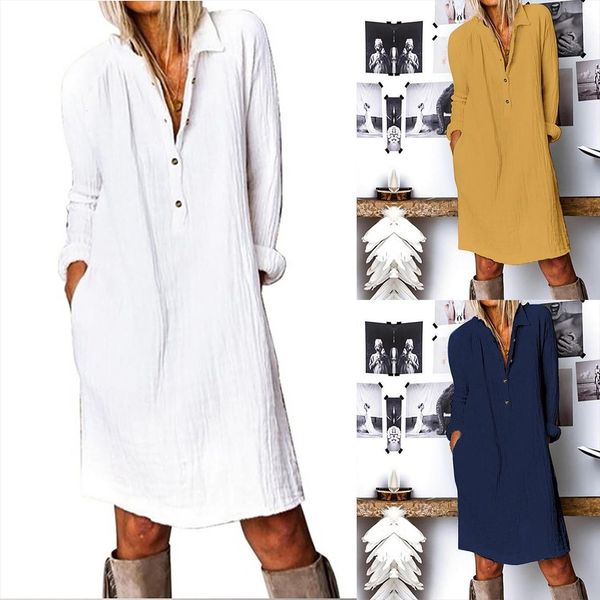 vestidos de mujer casual womens dresses fashion loose solid color cotton linen lapel shirt dress, Black;gray
vestidos de mujer casual womens dresses fashion loose solid color cotton linen lapel shirt dress, Black;gray