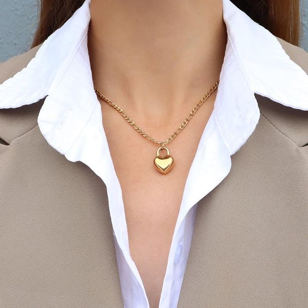 minimalist stainless steel figaro chain choker necklace for women love peach heart pendant romantic jewelry gift necklaces, Silver
minimalist stainless steel figaro chain choker necklace for women love peach heart pendant romantic jewelry gift necklaces, Silver