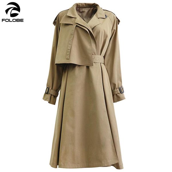 women's trench coats folobe 2021 autumn casual coat oversize vintage washed outwear loose long clothing, Tan;black
women's trench coats folobe 2021 autumn casual coat oversize vintage washed outwear loose long clothing, Tan;black