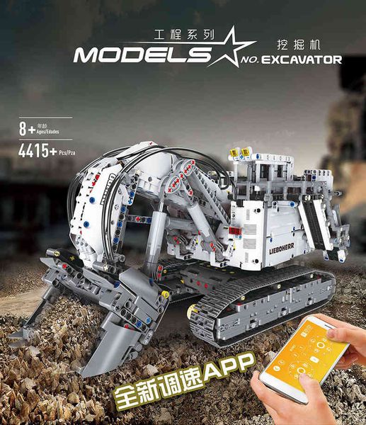 technic series liebherrs excavator r 9800 model building blocks bricks motor power moc-1874 compatible lepining 42100 kids toys 1008
technic series liebherrs excavator r 9800 model building blocks bricks motor power moc-1874 compatible lepining 42100 kids toys 1008