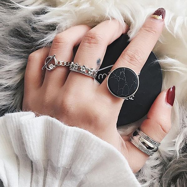 cluster rings imixlot vintage midi set fashion jewelry creative silver color geometric marble pattern round knuckle for women, Golden;silver
cluster rings imixlot vintage midi set fashion jewelry creative silver color geometric marble pattern round knuckle for women, Golden;silver