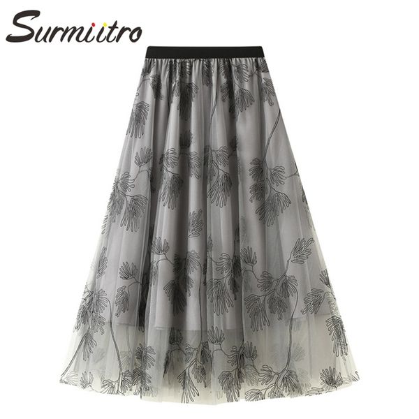 spring summer long tulle skirt women korean style embroidery mesh high waist aesthetic midi pleated female 210421, Black
spring summer long tulle skirt women korean style embroidery mesh high waist aesthetic midi pleated female 210421, Black