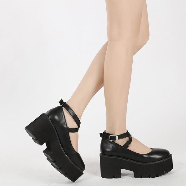 dress shoes 2021womens pump gothic ankle strap high chunky heels platform punk creepers female fashion buckle comfortable, Black
dress shoes 2021womens pump gothic ankle strap high chunky heels platform punk creepers female fashion buckle comfortable, Black