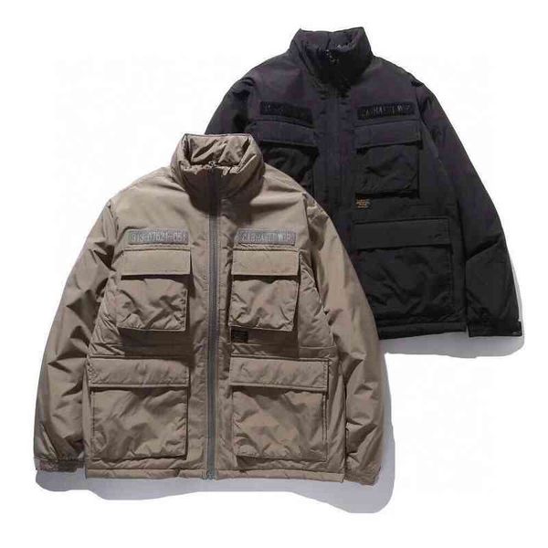 richao carthart wip four bag cotton jacket loose military style, Black