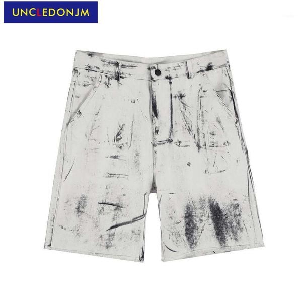 men's jeans graffiti vintage knee length denim for men streetwear women hip hop baggy shorts 022, Blue
men's jeans graffiti vintage knee length denim for men streetwear women hip hop baggy shorts 022, Blue