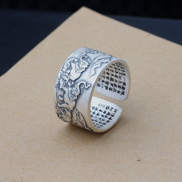 cluster rings vintage mathai baby elephant sterling silver ring 999 foot buddhist heart sutra opening, Golden;silver
cluster rings vintage mathai baby elephant sterling silver ring 999 foot buddhist heart sutra opening, Golden;silver