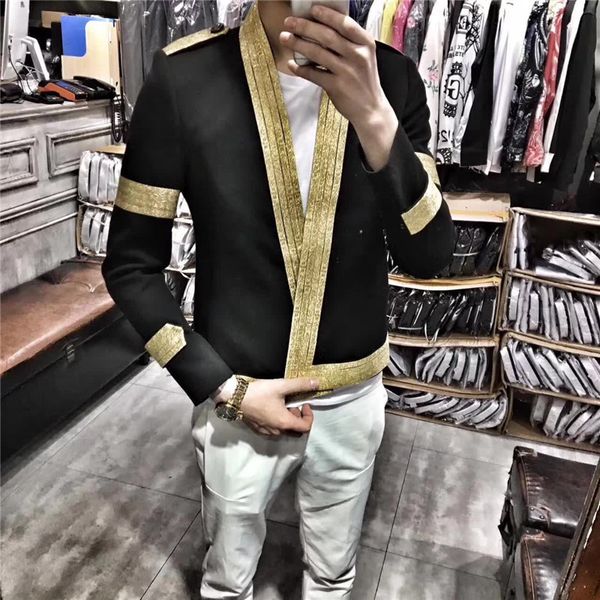 men's suits & blazers autumn night hairstyle division personality loose coat jacket tide men male trend hip-hop man's ctvp, White;black
men's suits & blazers autumn night hairstyle division personality loose coat jacket tide men male trend hip-hop man's ctvp, White;black