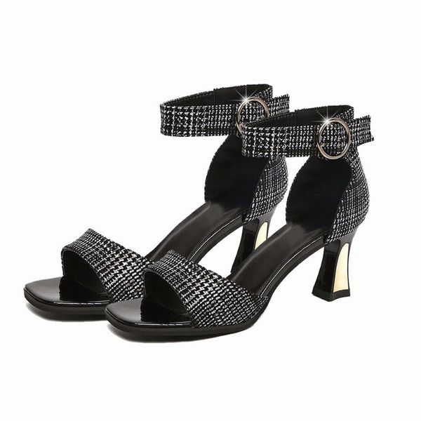dress shoes women modern sandals soft leather trendy summer 7cm spike heels peep toe ready stock fast, Black
dress shoes women modern sandals soft leather trendy summer 7cm spike heels peep toe ready stock fast, Black