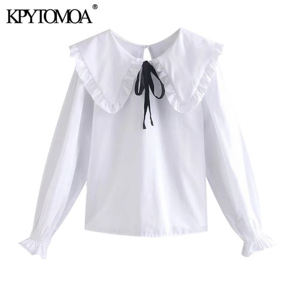 women sweet fashion with bow tied loose blouses vintage peter pan collar long sleeve female shirts chic 210420, White
women sweet fashion with bow tied loose blouses vintage peter pan collar long sleeve female shirts chic 210420, White
