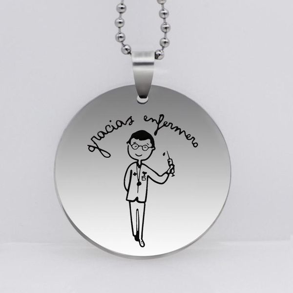 pendant necklaces enfermero necklace unique stainless steel disc charm jewelry collar for men yp6928, Silver
pendant necklaces enfermero necklace unique stainless steel disc charm jewelry collar for men yp6928, Silver