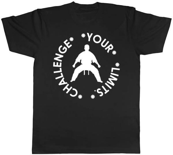 challenge your limits karate martial arts mens womens ladies t-shirt, White;black
challenge your limits karate martial arts mens womens ladies t-shirt, White;black