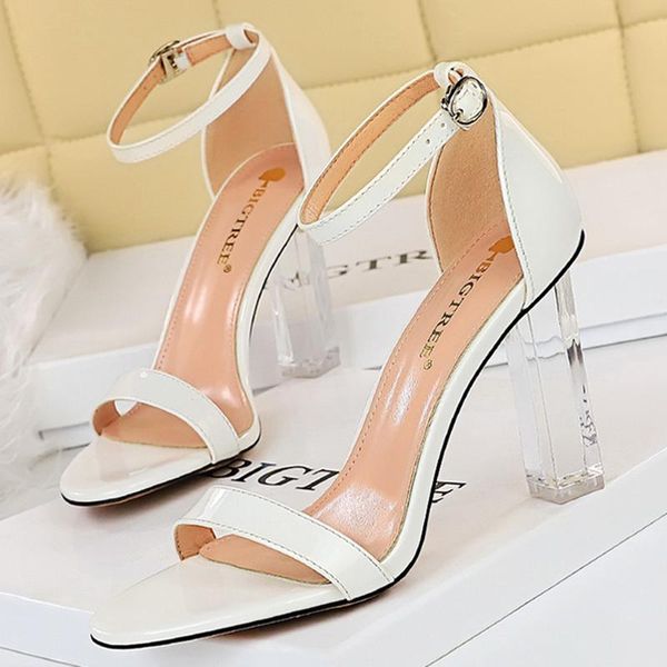 sandals 2021 summer elegant women 9.5cm block high heels crystal open toe white nude clear ladies plus size shoes, Black
sandals 2021 summer elegant women 9.5cm block high heels crystal open toe white nude clear ladies plus size shoes, Black