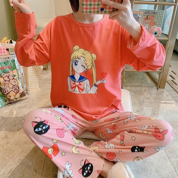 tonngirls sailor moon sleepwear women cartoon print pajama set girls cute night suit leisure pijamas women sweet night wear 2021, Black;red
tonngirls sailor moon sleepwear women cartoon print pajama set girls cute night suit leisure pijamas women sweet night wear 2021, Black;red