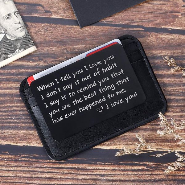 10pieces/lotwallet insert card gifts for him husband boyfreind from wife girlfriend wedding gifts for groom bride engagement gifts, Brown;gray
10pieces/lotwallet insert card gifts for him husband boyfreind from wife girlfriend wedding gifts for groom bride engagement gifts, Brown;gray