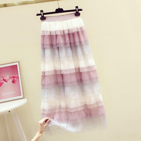 skirts fairy colorful mesh skirt women rainbow gradient layer cake high waist slim long girls ladies jupe mujer, Black
skirts fairy colorful mesh skirt women rainbow gradient layer cake high waist slim long girls ladies jupe mujer, Black