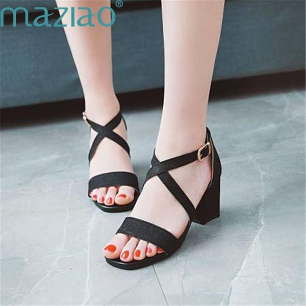 sandals round toe open roman style high heel party women 2021 shoes summer maziao, Black
sandals round toe open roman style high heel party women 2021 shoes summer maziao, Black