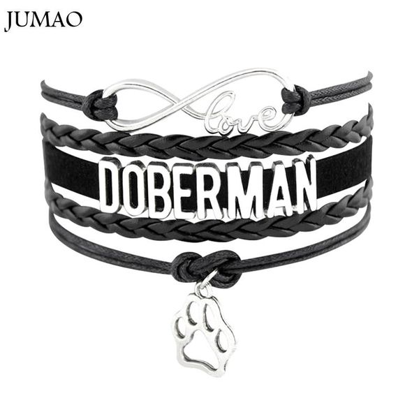 charm bracelets infinity love doberman & bangles pet dog leather wrap for men women bracelet fashion jewelry, Golden;silver
charm bracelets infinity love doberman & bangles pet dog leather wrap for men women bracelet fashion jewelry, Golden;silver