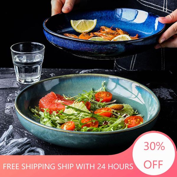 dishes & plates simple ceramic dark underglaze round plate western steak kitchen environmental protection japanese tableware
dishes & plates simple ceramic dark underglaze round plate western steak kitchen environmental protection japanese tableware