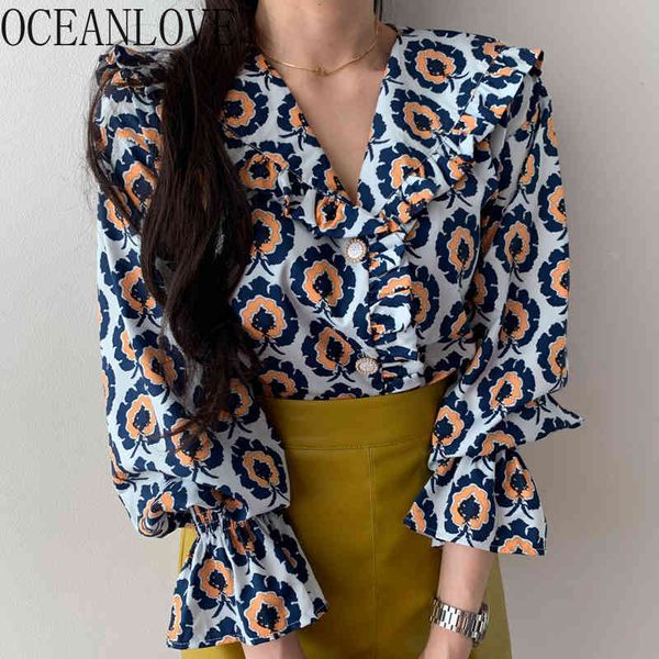 chic sweet blusas mujer elegant autumn long korean print blouse women shirts flare sleeve fashion 18207 210415, White
chic sweet blusas mujer elegant autumn long korean print blouse women shirts flare sleeve fashion 18207 210415, White