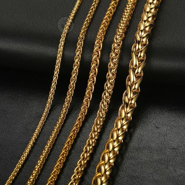 chains 3 5 6 9.5 mm mens womens necklace gold color stainless steel braided wheat link chain jewelry gifts lkn656, Silver
chains 3 5 6 9.5 mm mens womens necklace gold color stainless steel braided wheat link chain jewelry gifts lkn656, Silver