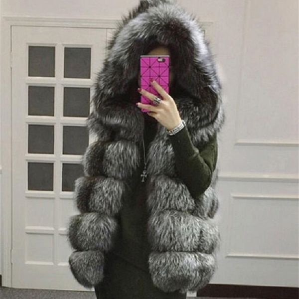 spring horizontal matching hooded vest women's imitation fur vest fox integrated mink, Black
spring horizontal matching hooded vest women's imitation fur vest fox integrated mink, Black