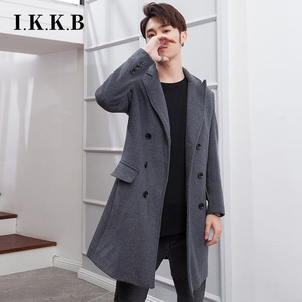 men's wool & blends coat middle and long fashion korean version youth vitality regular british woolen small students handsome, Black
men's wool & blends coat middle and long fashion korean version youth vitality regular british woolen small students handsome, Black