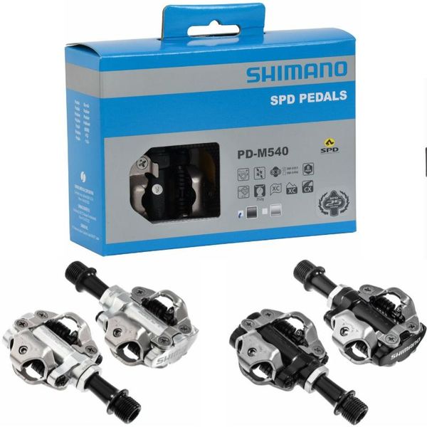 bike pedals pd-m540 black/silver mtb bicycle self-locking pedal m540