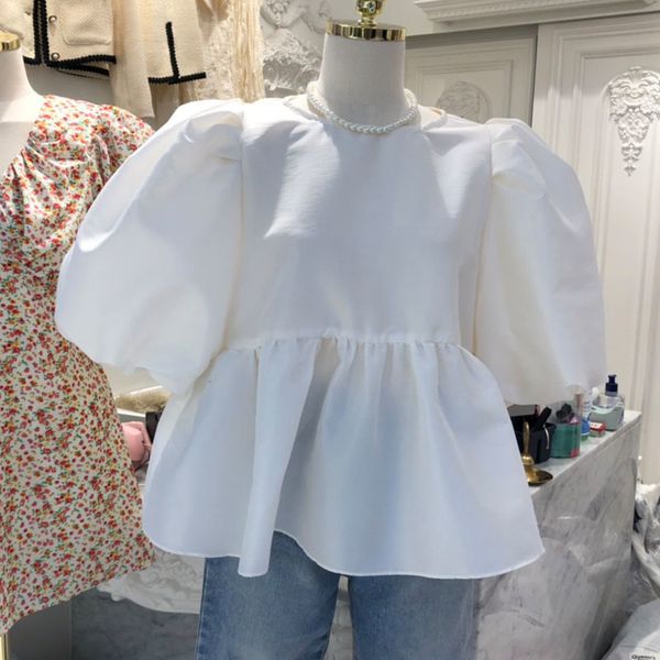spring and summer korean fashion new casual loose blouse cute simple elegant retro sweet short shirt 210421, White
spring and summer korean fashion new casual loose blouse cute simple elegant retro sweet short shirt 210421, White