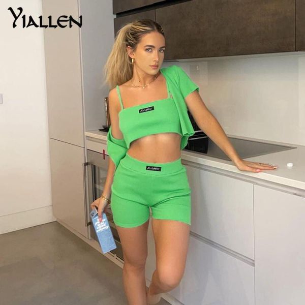 women's tracksuits yiallen summer 3 piece set camisole coat and shorts 2021 solid knitted fabric casual stretch slim club streetwear ou, Gray
women's tracksuits yiallen summer 3 piece set camisole coat and shorts 2021 solid knitted fabric casual stretch slim club streetwear ou, Gray