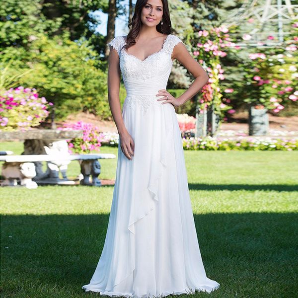 summer dress beach white lace bridal evening gowns cap sleeves v neckline special occasion for bride sweep train pleating 2022, Black;red
summer dress beach white lace bridal evening gowns cap sleeves v neckline special occasion for bride sweep train pleating 2022, Black;red