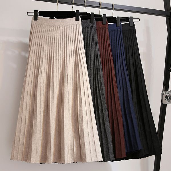 skirts autumn and winter college style high waist pleated knitted skirt medium length versatile hip wrap korean version slim large swing a-l, Black
skirts autumn and winter college style high waist pleated knitted skirt medium length versatile hip wrap korean version slim large swing a-l, Black