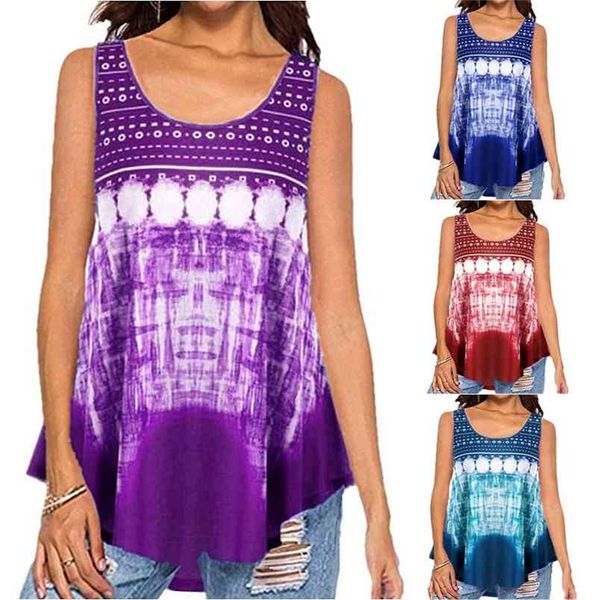 bohemian vintage women geometric striped print sleeveless tank summer round neck gradient blue oversize loose vest 210604, White
bohemian vintage women geometric striped print sleeveless tank summer round neck gradient blue oversize loose vest 210604, White